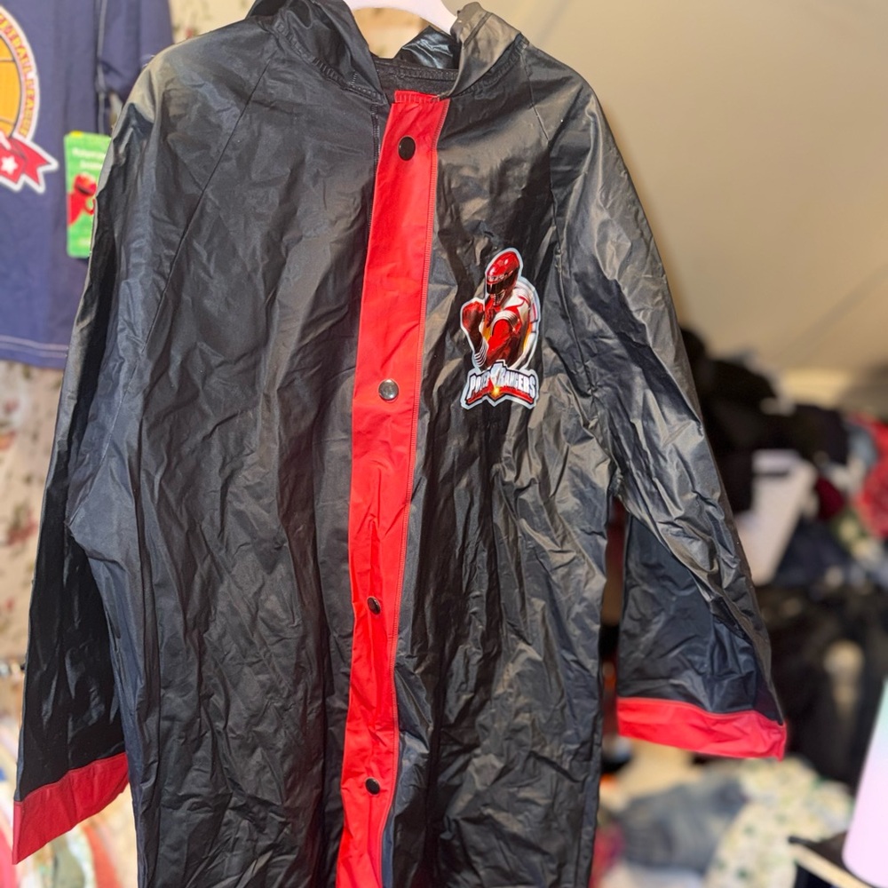 Y2K Power Ranger Black and Red Kids Jacket